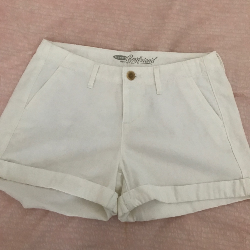 Worn Once White Boyfriend Shorts
